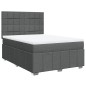 vidaXL Boxspringbett mit Matratze Dunkelgrau 140x190 cm Stoff vidaXL Boxspringbett mit Matratze Dunkelgrau 140x190 cm Stoff