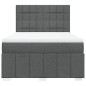 vidaXL Boxspringbett mit Matratze Dunkelgrau 140x190 cm Stoff vidaXL Boxspringbett mit Matratze Dunkelgrau 140x190 cm Stoff