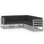 5-tlg. Garten-Lounge-Set mit Kissen Kiefer Massivholz 5-tlg. Garten-Lounge-Set mit Kissen Kiefer Massivholz