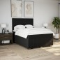 vidaXL Boxspringbett mit Matratze Schwarz 140x190 cm Stoff vidaXL Boxspringbett mit Matratze Schwarz 140x190 cm Stoff