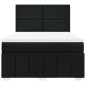 vidaXL Boxspringbett mit Matratze Schwarz 140x190 cm Stoff vidaXL Boxspringbett mit Matratze Schwarz 140x190 cm Stoff