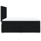 vidaXL Boxspringbett mit Matratze Schwarz 140x190 cm Stoff vidaXL Boxspringbett mit Matratze Schwarz 140x190 cm Stoff