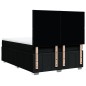 vidaXL Boxspringbett mit Matratze Schwarz 140x190 cm Stoff vidaXL Boxspringbett mit Matratze Schwarz 140x190 cm Stoff