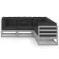 5-tlg. Garten-Lounge-Set mit Kissen Kiefer Massivholz 5-tlg. Garten-Lounge-Set mit Kissen Kiefer Massivholz