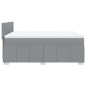 vidaXL Boxspringbett mit Matratze Hellgrau 140x200 cm Stoff vidaXL Boxspringbett mit Matratze Hellgrau 140x200 cm Stoff