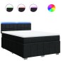 vidaXL Boxspringbett mit Matratze Schwarz 140x200 cm Stoff vidaXL Boxspringbett mit Matratze Schwarz 140x200 cm Stoff