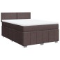vidaXL Boxspringbett mit Matratze Dunkelbraun 140x200 cm Stoff vidaXL Boxspringbett mit Matratze Dunkelbraun 140x200 cm Stoff