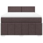 vidaXL Boxspringbett mit Matratze Dunkelbraun 140x200 cm Stoff vidaXL Boxspringbett mit Matratze Dunkelbraun 140x200 cm Stoff