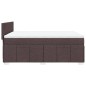 vidaXL Boxspringbett mit Matratze Dunkelbraun 140x200 cm Stoff vidaXL Boxspringbett mit Matratze Dunkelbraun 140x200 cm Stoff