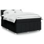 vidaXL Boxspringbett mit Matratze Schwarz 140x190 cm Stoff vidaXL Boxspringbett mit Matratze Schwarz 140x190 cm Stoff
