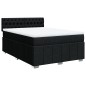 vidaXL Boxspringbett mit Matratze Schwarz 140x190 cm Stoff vidaXL Boxspringbett mit Matratze Schwarz 140x190 cm Stoff