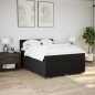 vidaXL Boxspringbett mit Matratze Schwarz 140x190 cm Stoff vidaXL Boxspringbett mit Matratze Schwarz 140x190 cm Stoff