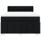 vidaXL Boxspringbett mit Matratze Schwarz 140x190 cm Stoff vidaXL Boxspringbett mit Matratze Schwarz 140x190 cm Stoff