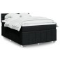 vidaXL Boxspringbett mit Matratze Schwarz 140x190 cm Stoff vidaXL Boxspringbett mit Matratze Schwarz 140x190 cm Stoff