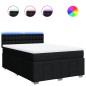 vidaXL Boxspringbett mit Matratze Schwarz 140x190 cm Stoff vidaXL Boxspringbett mit Matratze Schwarz 140x190 cm Stoff