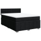 vidaXL Boxspringbett mit Matratze Schwarz 140x190 cm Stoff vidaXL Boxspringbett mit Matratze Schwarz 140x190 cm Stoff