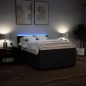vidaXL Boxspringbett mit Matratze Schwarz 140x190 cm Stoff vidaXL Boxspringbett mit Matratze Schwarz 140x190 cm Stoff