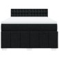 vidaXL Boxspringbett mit Matratze Schwarz 140x190 cm Stoff vidaXL Boxspringbett mit Matratze Schwarz 140x190 cm Stoff