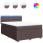 vidaXL Boxspringbett mit Matratze Dunkelbraun 140x190 cm Stoff vidaXL Boxspringbett mit Matratze Dunkelbraun 140x190 cm Stoff