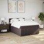 vidaXL Boxspringbett mit Matratze Dunkelbraun 140x190 cm Stoff vidaXL Boxspringbett mit Matratze Dunkelbraun 140x190 cm Stoff