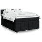 vidaXL Boxspringbett mit Matratze Schwarz 140x190 cm Stoff vidaXL Boxspringbett mit Matratze Schwarz 140x190 cm Stoff
