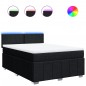 vidaXL Boxspringbett mit Matratze Schwarz 140x190 cm Stoff vidaXL Boxspringbett mit Matratze Schwarz 140x190 cm Stoff