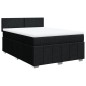 vidaXL Boxspringbett mit Matratze Schwarz 140x190 cm Stoff vidaXL Boxspringbett mit Matratze Schwarz 140x190 cm Stoff