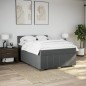 vidaXL Boxspringbett mit Matratze Dunkelgrau 140x200 cm Stoff vidaXL Boxspringbett mit Matratze Dunkelgrau 140x200 cm Stoff