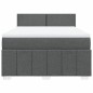 vidaXL Boxspringbett mit Matratze Dunkelgrau 140x200 cm Stoff vidaXL Boxspringbett mit Matratze Dunkelgrau 140x200 cm Stoff