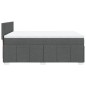 vidaXL Boxspringbett mit Matratze Dunkelgrau 140x200 cm Stoff vidaXL Boxspringbett mit Matratze Dunkelgrau 140x200 cm Stoff