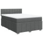 vidaXL Boxspringbett mit Matratze Dunkelgrau 140x190 cm Stoff vidaXL Boxspringbett mit Matratze Dunkelgrau 140x190 cm Stoff