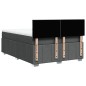 vidaXL Boxspringbett mit Matratze Dunkelgrau 140x190 cm Stoff vidaXL Boxspringbett mit Matratze Dunkelgrau 140x190 cm Stoff