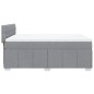 vidaXL Boxspringbett mit Matratze Hellgrau 140x190 cm Stoff vidaXL Boxspringbett mit Matratze Hellgrau 140x190 cm Stoff