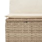 vidaXL Gartenbank Verstellbar mit Kissen Beige Poly Rattan vidaXL Gartenbank Verstellbar mit Kissen Beige Poly Rattan