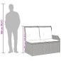vidaXL Gartenbank Verstellbar mit Kissen Beige Poly Rattan vidaXL Gartenbank Verstellbar mit Kissen Beige Poly Rattan