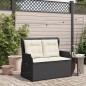 vidaXL Gartenbank Verstellbar mit Kissen Schwarz Poly Rattan vidaXL Gartenbank Verstellbar mit Kissen Schwarz Poly Rattan