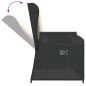 vidaXL Gartenbank Verstellbar mit Kissen Schwarz Poly Rattan vidaXL Gartenbank Verstellbar mit Kissen Schwarz Poly Rattan