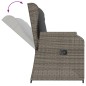 vidaXL Gartenbank Verstellbar mit Kissen Grau Poly Rattan vidaXL Gartenbank Verstellbar mit Kissen Grau Poly Rattan