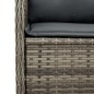 vidaXL Gartenbank Verstellbar mit Kissen Grau Poly Rattan vidaXL Gartenbank Verstellbar mit Kissen Grau Poly Rattan