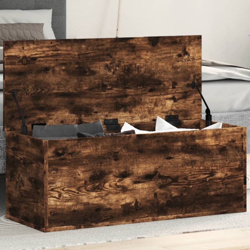 vidaXL Truhe Räuchereiche 90x35x35 cm Holzwerkstoff vidaXL Truhe Räuchereiche 90x35x35 cm Holzwerkstoff