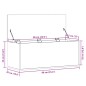 vidaXL Truhe Räuchereiche 90x35x35 cm Holzwerkstoff vidaXL Truhe Räuchereiche 90x35x35 cm Holzwerkstoff