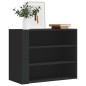 vidaXL Wandregal Schwarz 75x35x60 cm Holzwerkstoff vidaXL Wandregal Schwarz 75x35x60 cm Holzwerkstoff