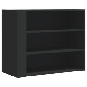 vidaXL Wandregal Schwarz 75x35x60 cm Holzwerkstoff