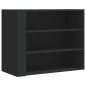 vidaXL Wandregal Schwarz 75x35x60 cm Holzwerkstoff vidaXL Wandregal Schwarz 75x35x60 cm Holzwerkstoff