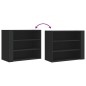 vidaXL Wandregal Schwarz 75x35x60 cm Holzwerkstoff vidaXL Wandregal Schwarz 75x35x60 cm Holzwerkstoff