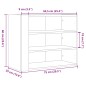 vidaXL Wandregal Schwarz 75x35x60 cm Holzwerkstoff vidaXL Wandregal Schwarz 75x35x60 cm Holzwerkstoff