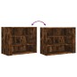 vidaXL Wandregal Räuchereiche 75x35x60 cm Holzwerkstoff vidaXL Wandregal Räuchereiche 75x35x60 cm Holzwerkstoff
