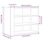 vidaXL Wandregal Braun Eichen-Optik 75x35x60 cm Holzwerkstoff vidaXL Wandregal Braun Eichen-Optik 75x35x60 cm Holzwerkstoff