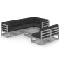 8-tlg. Garten-Lounge-Set mit Kissen Kiefer Massivholz 8-tlg. Garten-Lounge-Set mit Kissen Kiefer Massivholz