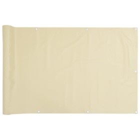 vidaXL Balkon-Sichtschutz Creme 600x75 cm PVC